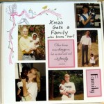 Scrapbook page from Kinza's baby album -choices