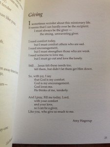 poem written by Amy Hagerup