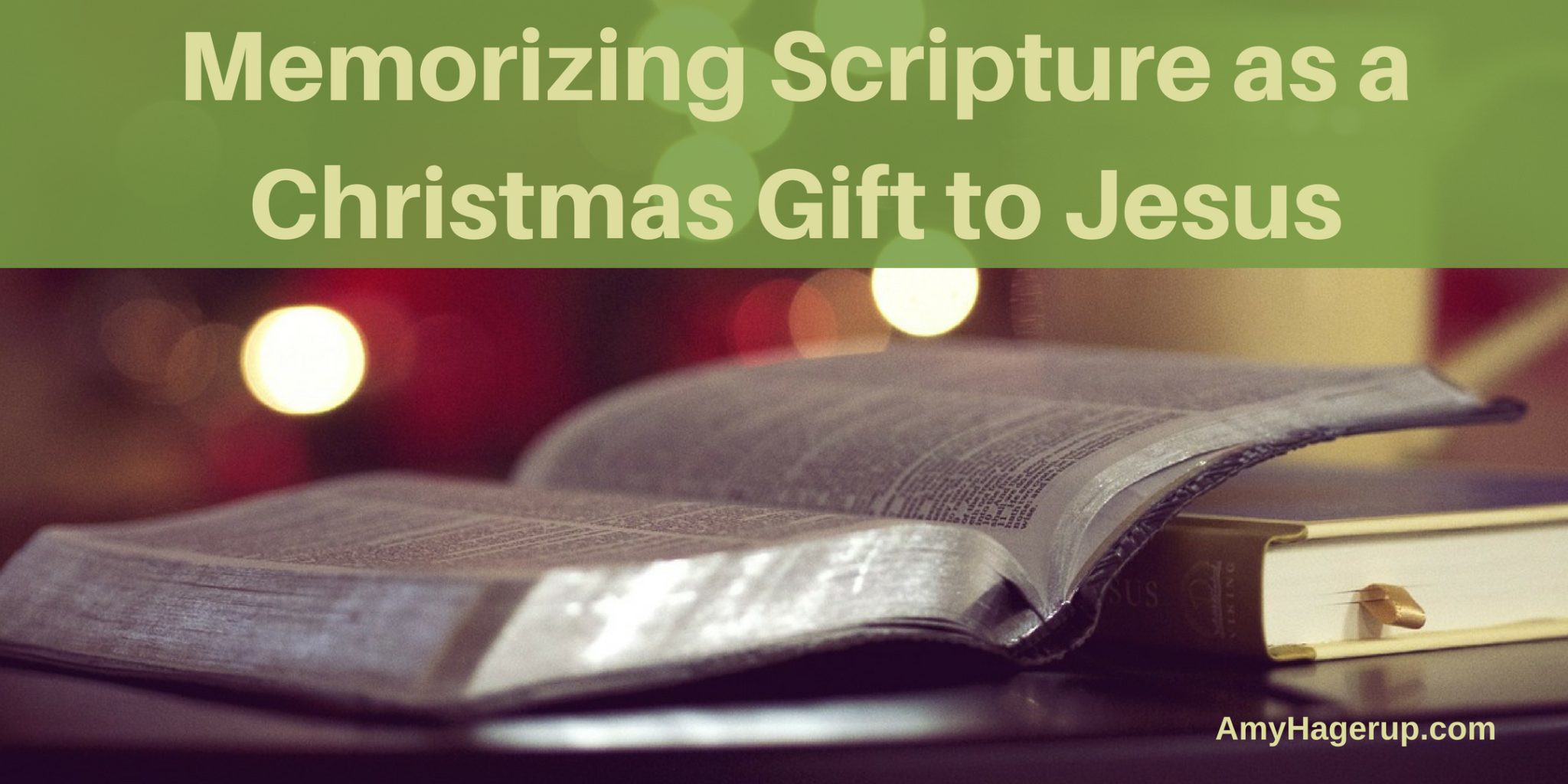 Memorizing scripture is awesome as a Christmas gift to Jesus. Do it as a family.