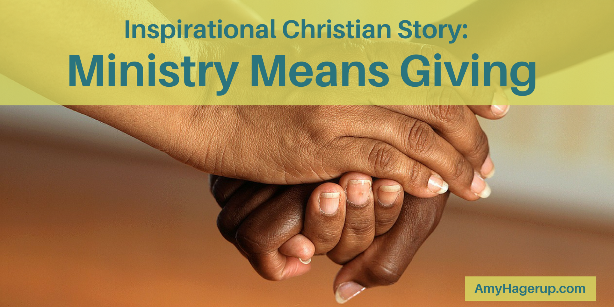 Here is an inspirational story about how ministry means giving to others like Jesus gave so freely to us.