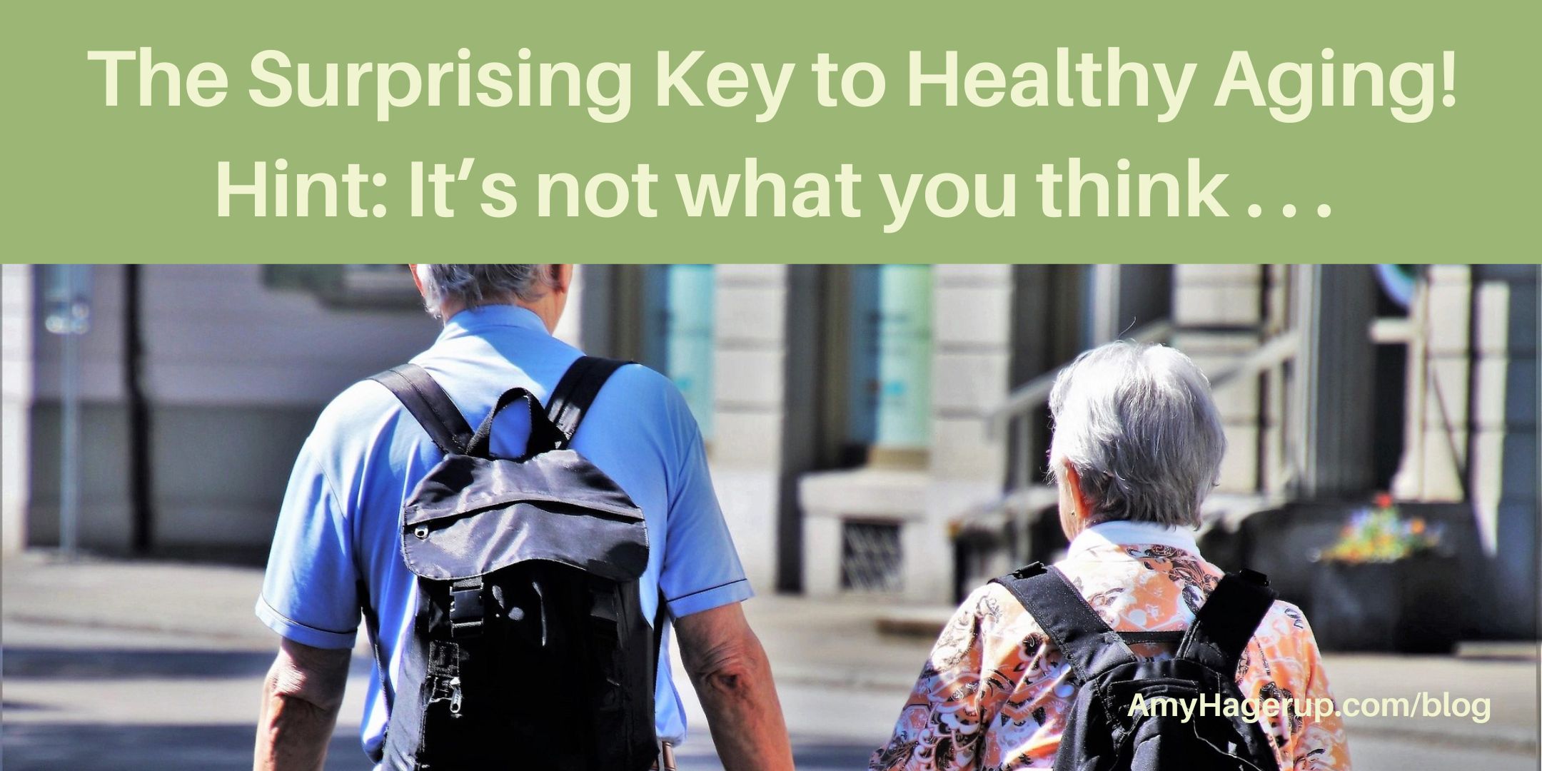 A healthy elderly couple walking hand in hand